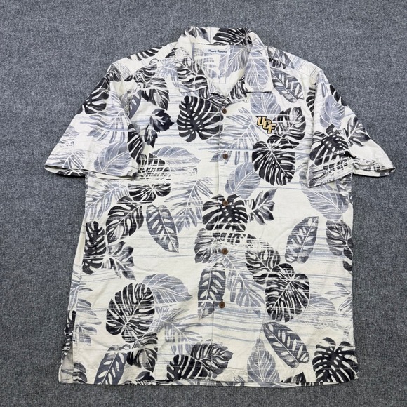 Tommy Bahama UCF Knights Hawaiian Shirt Men's Large 100% Silk Tropical Aloha - Picture 2 of 11